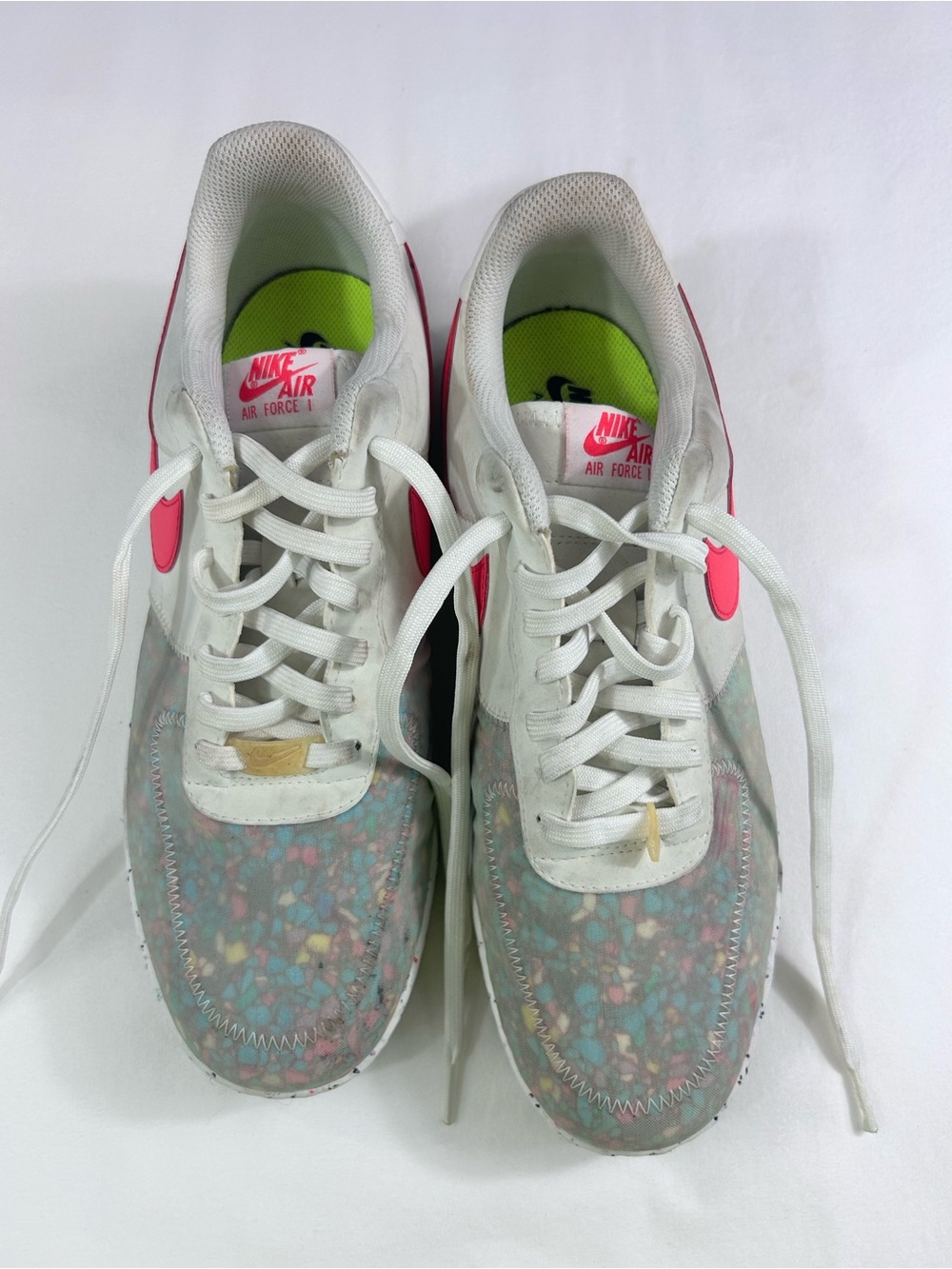 NIKE AIR FORCE 1 Crater White Pink AF1 Sneakers CT1986-101 - Womens 12